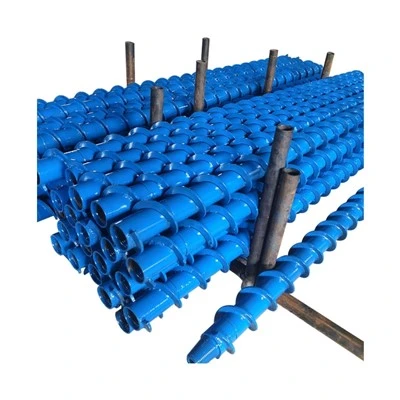 Varilla de perforación de barrena en espiral azul